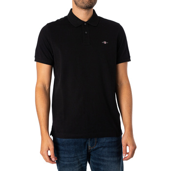 Vêtements Homme Polos manches courtes Gant Polo classique en piqué Shield Noir