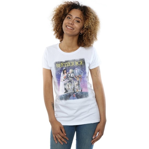 Vêtements Femme T-shirts manches longues Beetlejuice BI12033 Blanc