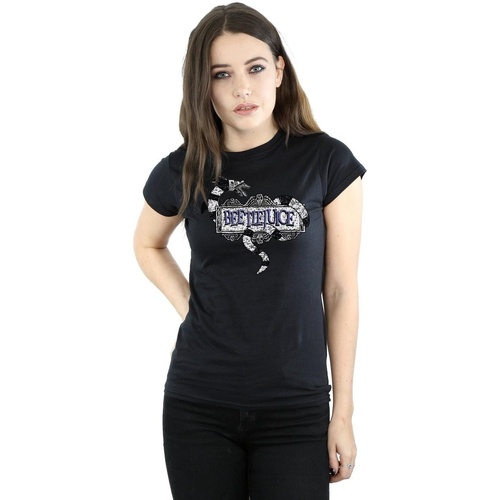 Vêtements Femme T-shirts manches longues Beetlejuice BI12101 Noir