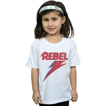 Vêtements Fille T-shirts manches longues David Bowie BI15695 Blanc