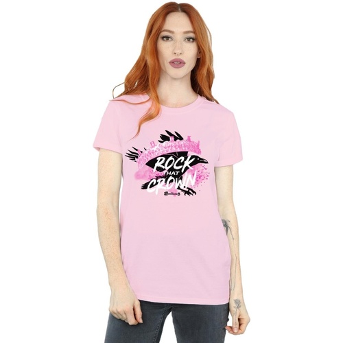 Vêtements Femme T-shirts manches longues Disney The Descendants Rock That Rouge