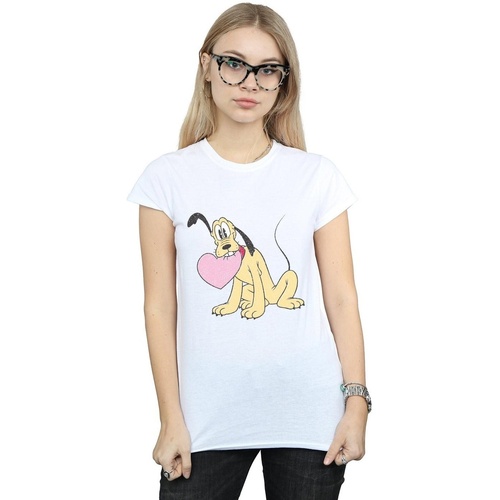 Vêtements Femme T-shirts manches longues Disney BI32468 Blanc