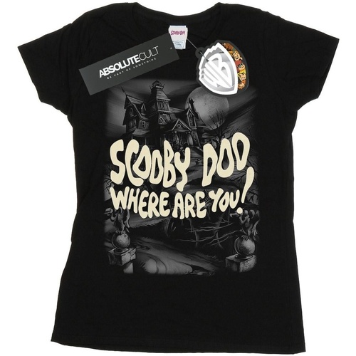 Vêtements Femme T-shirts manches longues Scooby Doo Scary Castle Noir