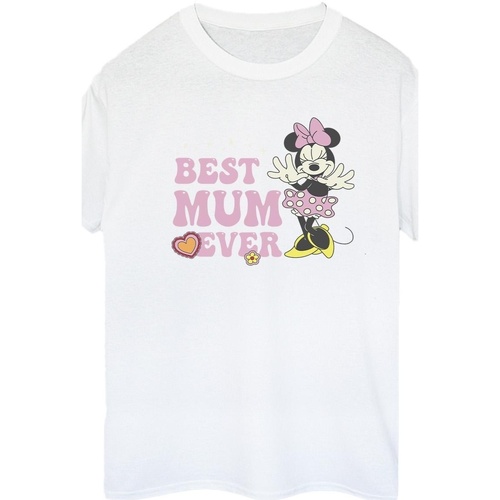 Vêtements Femme T-shirts manches longues Disney Best Mum Ever Blanc