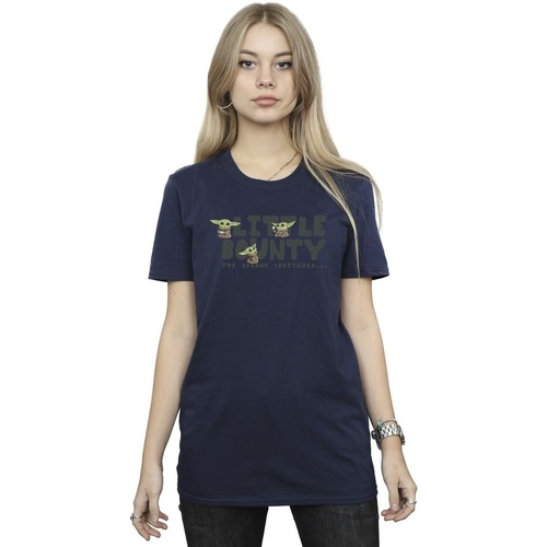 Vêtements Femme T-shirts manches longues Star Wars The Mandalorian Little Bounty Hunter Bleu