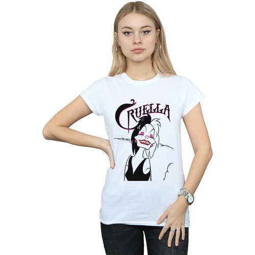 Vêtements Femme T-shirts manches longues Disney BI44537 Blanc