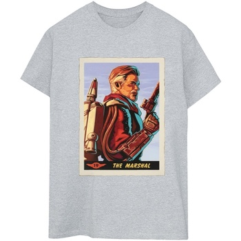 Vêtements Femme T-shirts manches longues Disney The Mandalorian The Marshal Gris