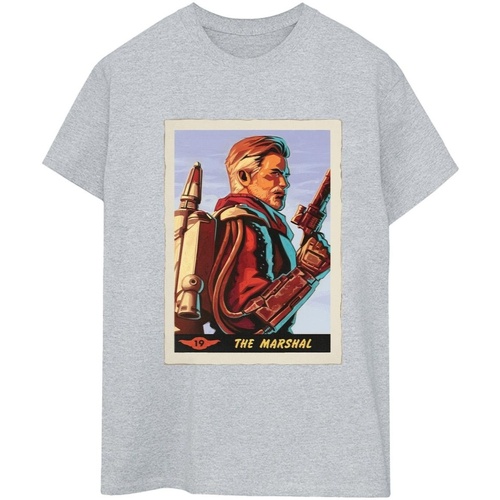 Vêtements Femme T-shirts manches longues Disney The Mandalorian The Marshal Gris