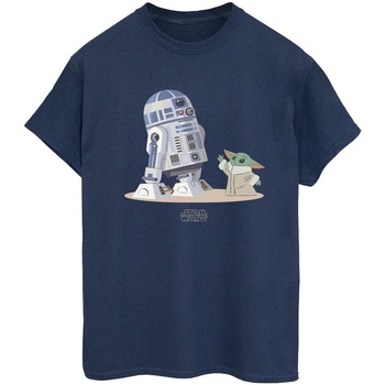 Vêtements Femme T-shirts manches longues Disney The Mandalorian Bleu