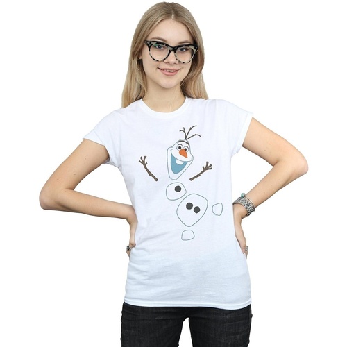 Vêtements Femme T-shirts manches longues Disney Frozen Blanc