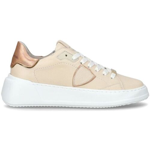 Chaussures Femme Baskets mode Philippe Model BJLD WM03 - TRE TEMPLE-COUX METAL/NUDE ROSE Beige