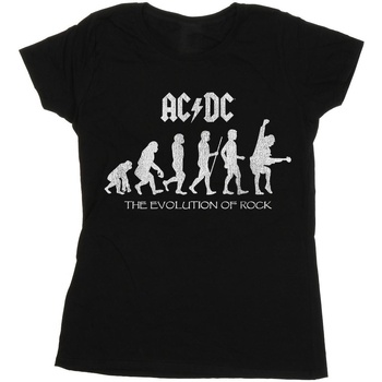 Vêtements Femme T-shirts manches longues Acdc The Evolution of Rock Noir