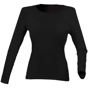 Vêtements Femme T-shirts manches longues Sf Feel Good Noir