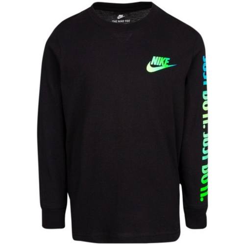 Vêtements Garçon T-shirts manches longues Nike 86I027 Noir