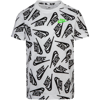 Vêtements Garçon T-shirts manches courtes Nike 86I405 Blanc