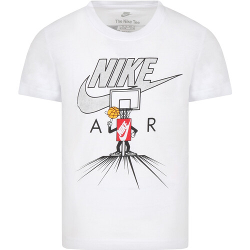 Vêtements Garçon T-shirts manches courtes Nike 86K607 Blanc