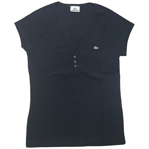 Vêtements Femme T-shirts manches courtes Lacoste TF7900 Noir