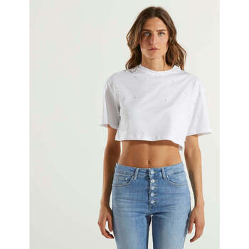 Vêtements Femme T-shirts manches courtes Dondup  Blanc