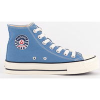 Chaussures Femme Baskets montantes Victoria BOTTINE TRIBU TOILE & LOGO RÉTRO & SEMELLE BRILLANTE 1057101 Bleu