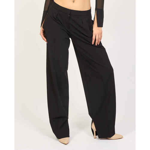 Vêtements Femme Pantalons BOSS Pantalon femme  Boss coupe décontractée avec jambe large Noir