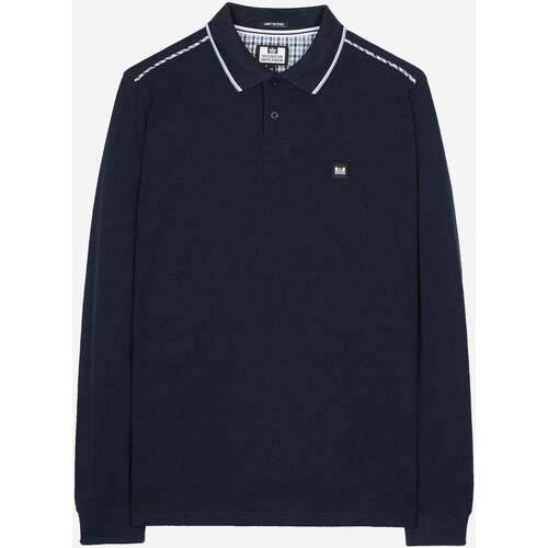 Vêtements Homme Polos manches longues Weekend Offender Carola - chèque maison bleu marine Bleu