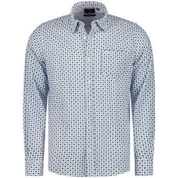 Vêtements Homme Chemises manches longues Nza Chemise à motifs  bleue Bleu