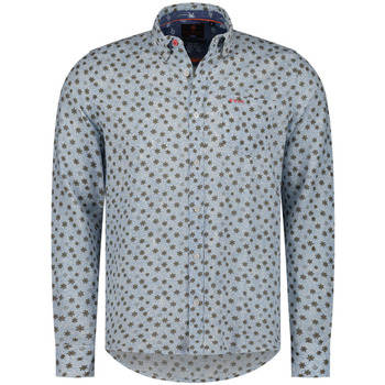 Vêtements Homme Chemises manches longues Nza Chemise à motifs  bleue Bleu