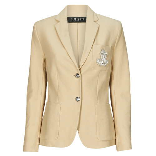 Vêtements Femme Vestes / Blazers Lauren Ralph Lauren ANFISA-LINED-JACKET Beige