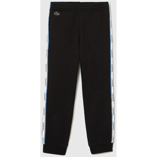 Vêtements Enfant Pantalons Lacoste Pantalon de jogging  siglé pour enfant Noir