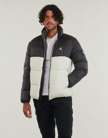 Vêtements Homme Doudounes Calvin Klein Jeans NON DOWN BLOCKING PUFFER Blanc / Noir