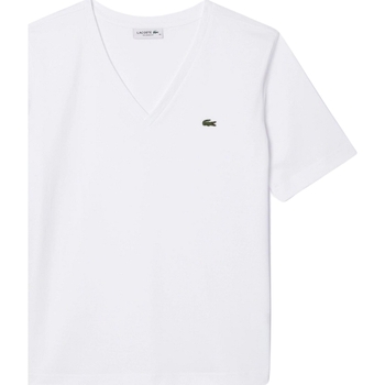 Vêtements Femme T-shirts & Polos Lacoste T shirt femme  Ref 62397 001 Blanc Blanc