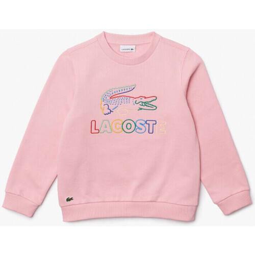 Vêtements Enfant Sweats Lacoste Sweatshirt à col rond  Enfant en molleton de coton br Rose