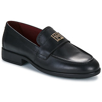 Chaussures Femme Mocassins Tommy Hilfiger TH LEATHER CLASSIC LOAFER Noir