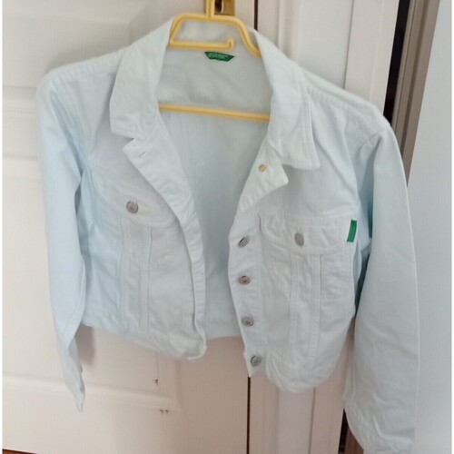 Vêtements Femme Vestes en jean Benetton Blouson femme bleu ciel Bleu