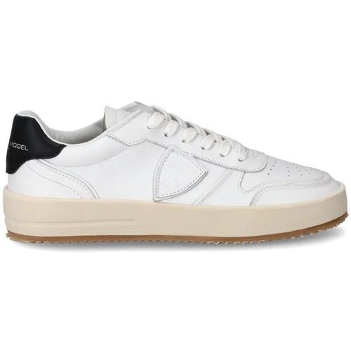 Chaussures Femme Baskets mode Philippe Model VNLD V002 - NICE LOW-VEAU BLANC - NOIR Blanc