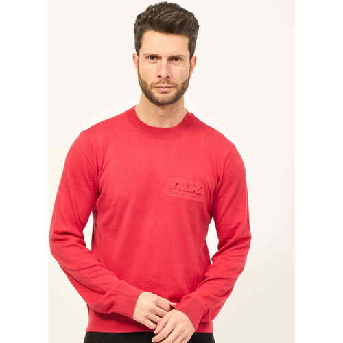 Vêtements Homme Pulls EAX AX crew neck sweater in cotton blend Rouge