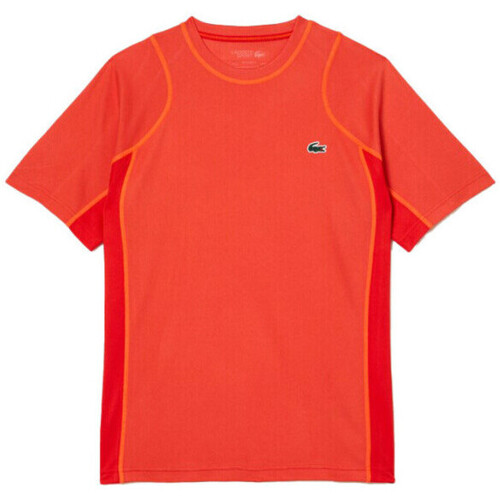 Vêtements Homme T-shirts & Polos Lacoste T-SHIRT HOMME  TENNIS EN PIQUÉ INDEMAILLABLE ROUGE Rouge