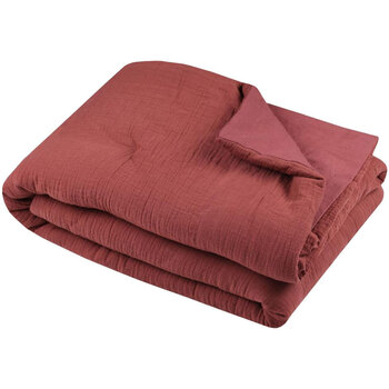 Maison & Déco Plaids / jetés Stof Plaid en double gaze de coton 125 x 150 cm - Terracotta Rouge