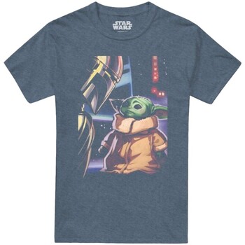 Vêtements Homme T-shirts manches longues Star Wars The Mandalorian TV2954 Bleu