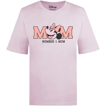 Vêtements Femme T-shirts manches longues Disney Number 1 Mum Rouge