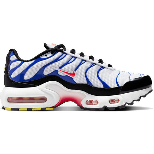 Chaussures Enfant Baskets mode Nike BASKETS  AIR MAX PLUS TN BLANCHES BLEUES Blanc