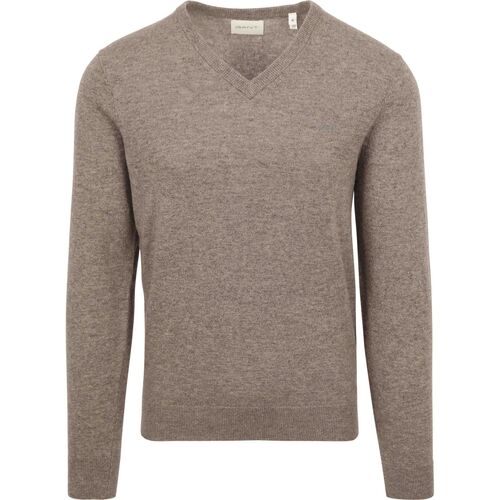 Vêtements Homme Sweats Gant Pull Laine d'Agneau Greige Gris