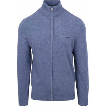 Vêtements Homme Sweats Gant Cardigan Laine d'Agneau Mid Bleu Bleu