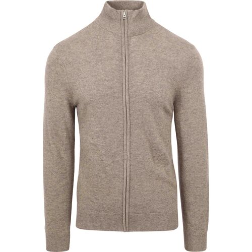 Vêtements Homme Sweats Gant Cardigan Laine d'Agneau Greige Gris