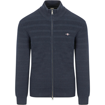 Vêtements Homme Sweats Gant Cardigan Structure Marine Bleu