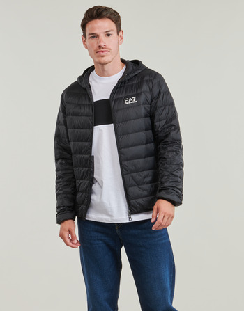 Vêtements Homme Doudounes Emporio Armani EA7 CORE IDENTITY DOWN JACKET HD Noir / Argenté