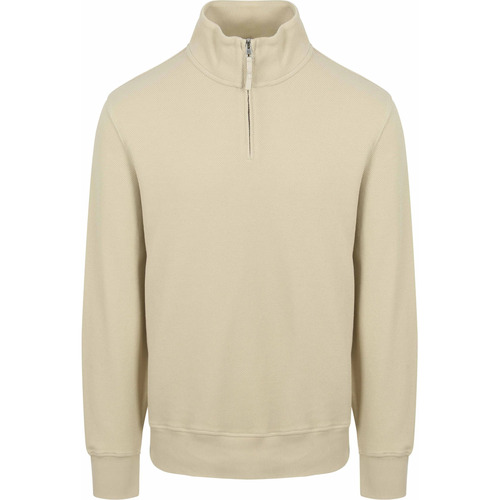 Vêtements Homme Sweats Gant Pull Demi-Zip Ecru Beige