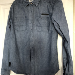 Vêtements Garçon Chemises manches longues Aigle Kaporal - chemise en jean taille 14 ans Bleu