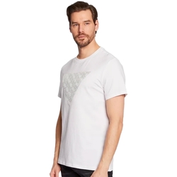 Vêtements Homme T-shirts manches courtes Guess Triangle G Blanc