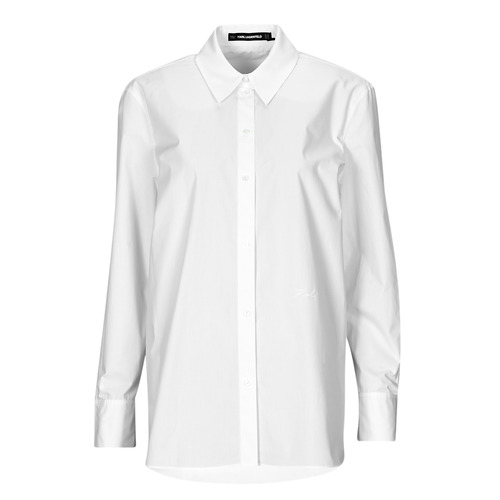 Vêtements Femme Chemises / Chemisiers Karl Lagerfeld SIGNATURE TUNIC SHIRT Blanc